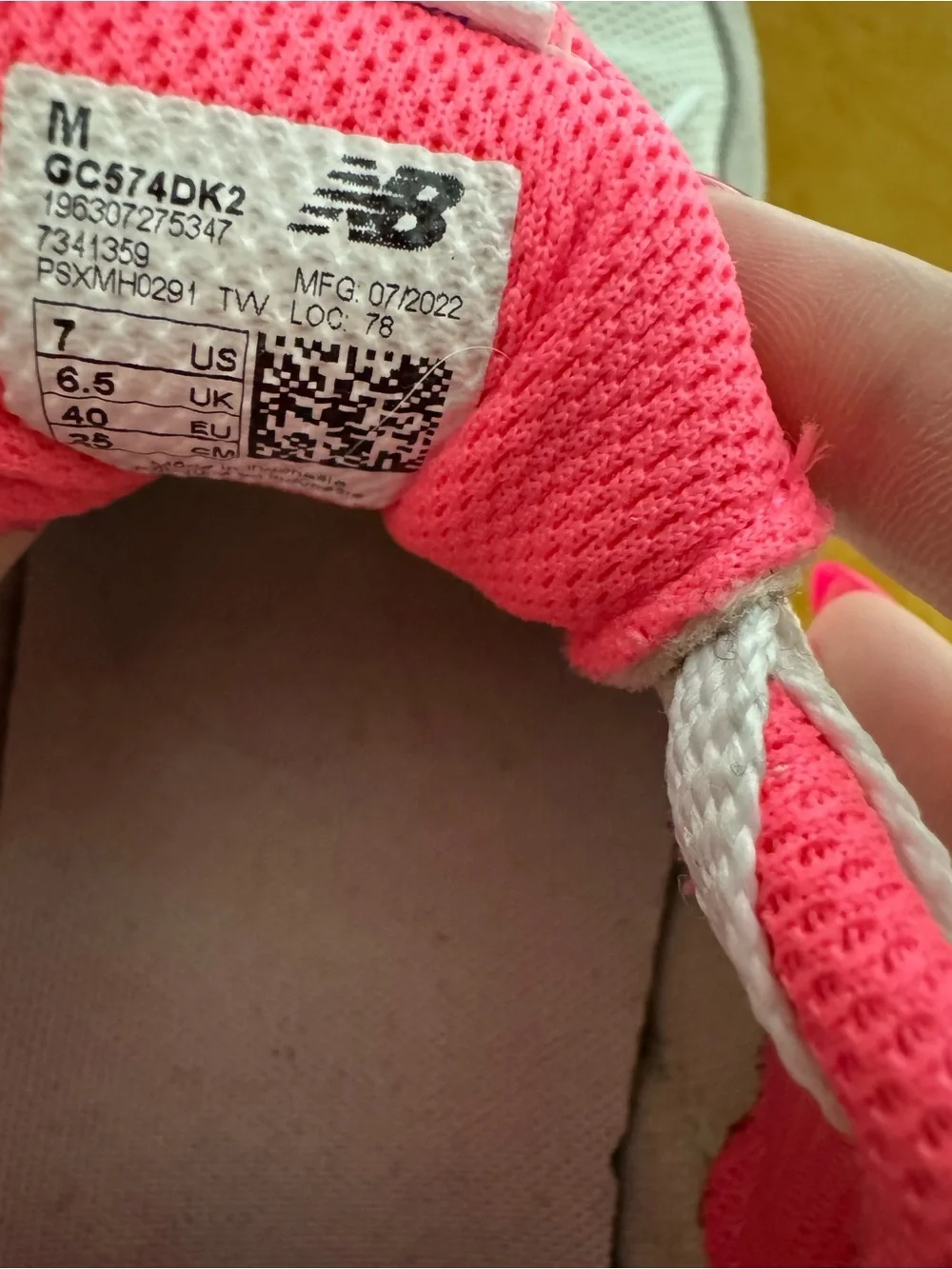 New Balance Light Gray with Hot Pink Accent Sneakers